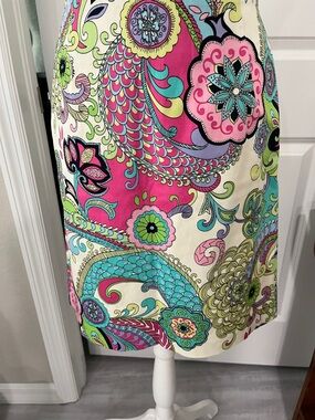 Melly M VTG  Paisley Print A-Line Skirt NWOT Lined Cotton /Lycra Made in USA